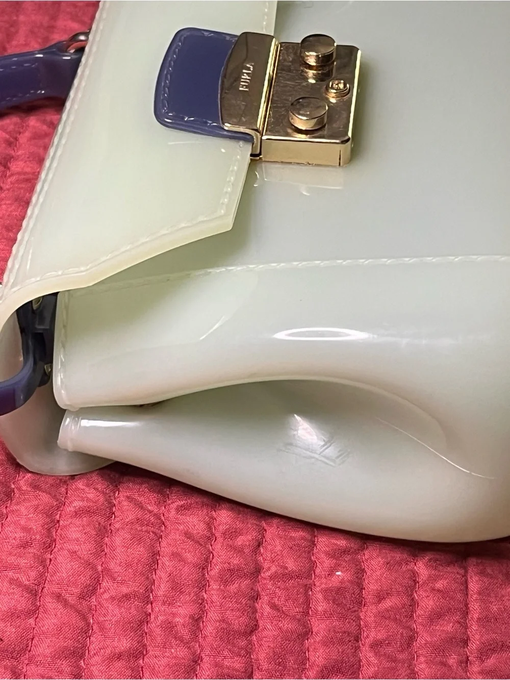 Furla Candy Bon Bon Mini Purple Cream Jelly Crossbody Bag